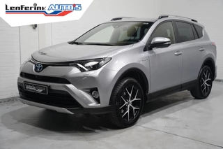 Toyota RAV4 AWD hybrid style-selection navigatie trekhaak-afneembaar 18"-lmv PDC v+a 360-camera leder/stof bekleding stoelen/stuur verwarmd ECC cruise-controle private-glas stuurbediening keyless entry/start electrische-achterklep