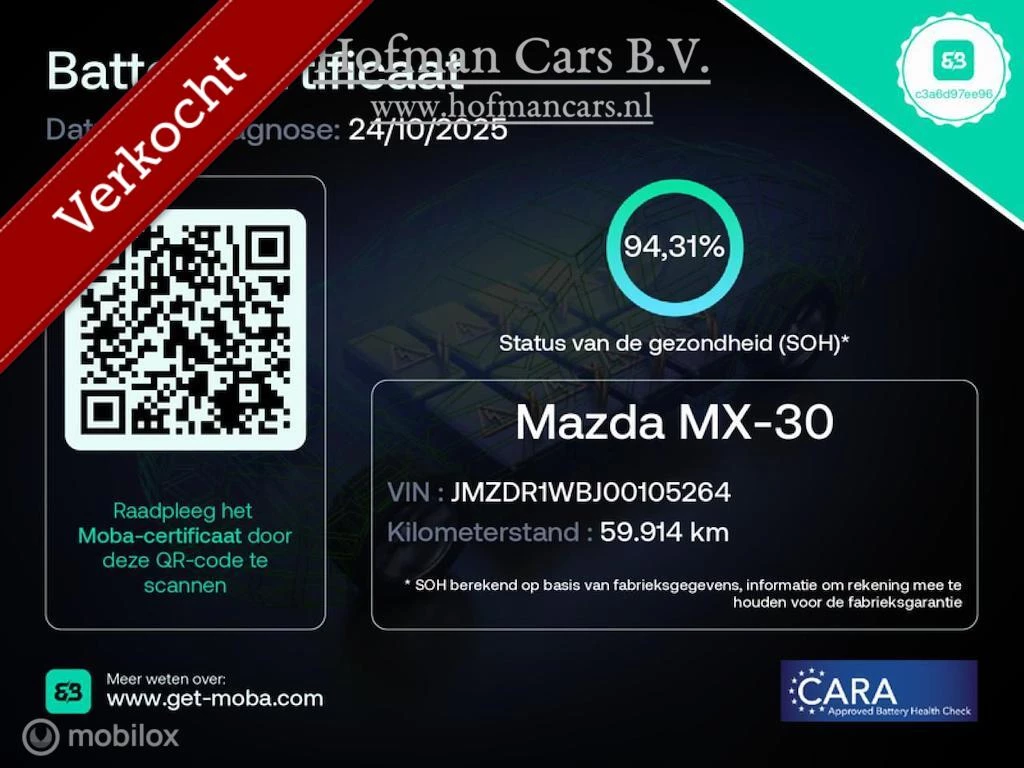 Hoofdafbeelding Mazda MX-30