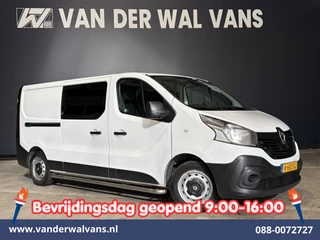 Renault Trafic 1.6 dCi **Marge, GEEN BTW** L2H1 Dubbele Cabine Euro6 Airco | 6-Zits | Navigatie | Cruisecontrol Parkeersensoren, Sidebars