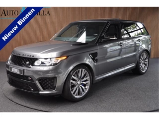 Hoofdafbeelding Land Rover Range Rover Sport Land Rover Range Rover Sport 5.0 V8 Supercharged SVR Panodak Leer Navi Camera PDC 22" LM velgen Elektr. achterklep Alcantara binnenhemel