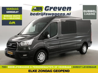 Ford Transit 2.0 TDCI 185PK L3H2 | DC | 7-zits | Airco | Cruise | Camera | Carplay | Trekh. | Parkeersens.