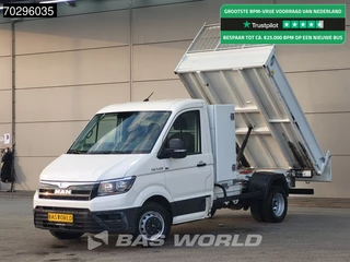 MAN TGE 5.120 Kipper met Kist Dubbellucht 3,5t Trekhaak Navi Airco Cruise Camera Euro6 Kieper Tipper Benne Airco Trekhaak Cruise control