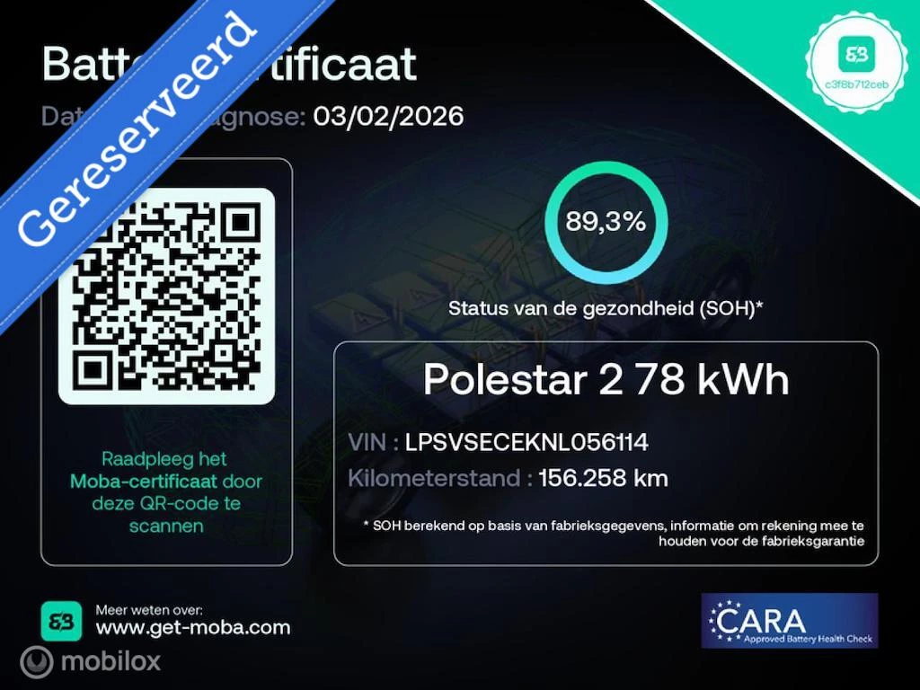 Hoofdafbeelding Polestar 2