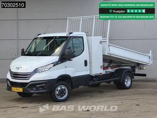 Iveco Daily 35C14 Automaat Kipper met Kist Dubbellucht 3,5t Trekhaak Airco Cruise Euro6 Tipper Benne Kieper Airco Trekhaak Cruise control
