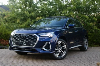 Audi Q3 Sportback 35 TFSI S-Line | Panoramadak | Camera | Apple carplay | Dodehoek | Keyless | Elektrische kofferbak | Navara blau