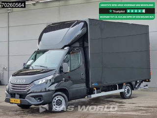 Iveco Daily 35S21 3.0L Automaat Laadklep Zijdeur ACC LED CarPlay Lat om Lat D'Hollandia 3,5t Trekvermogen Meubelbak Koffer Bakwagen Airco