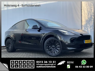 Hoofdafbeelding Tesla Model Y Tesla Model Y Long Range AWD 75 kWh Autopilot Leer Pano.dak 360° Black Warmtepomp