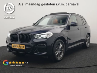 BMW X3 xDrive30e M Sport Plug In Hybrid 293pk Dealer O.H. PHEV | Panodak | Sfeerverlichting | Lederen Sportstoelen Memory & Verwarmd | Stuur Verwarmd | Apple Carplay | Keyless | Cruise Control | Navigatie | DAB | 19"L.M |