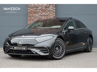Mercedes-Benz EQS 450+ AMG Line 108 kWh | ex. BTW €55.500,- | Hyperscreen | Achterasbesturing | Airmatic | Distronic+ | Massage | Burmester | Digital Light | HUD | Stoelventilatie | Verwarmd Stuurwiel |
