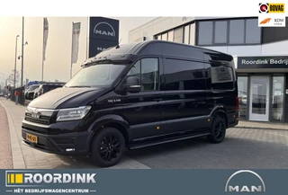 Hoofdafbeelding MAN TGE MAN TGE 3.140 L3H3 Intense Black, LMV" zwart, Sidesteps zwart geschuurd, Zonneklep met verlichting.