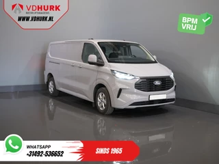 Ford Transit Custom 2.0 TDCI 150 pk L2 Limited BPM VRIJ! (DEMO) Garantie tot 9-29'/ LED/ 2x Schuifdeur/ Stoelverw./ Carplay/ Camera/ PDC/ LMV/ Cruise/ Inductie lader/ Rij Assist