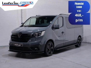 Renault Trafic 2.0 DCi 130 pk Dubbel Cabine Black&Grey Airco, Camera, 18" LMV, Spoiler V+A, LED Koplampen, Zwarte Grille, 6-Zits