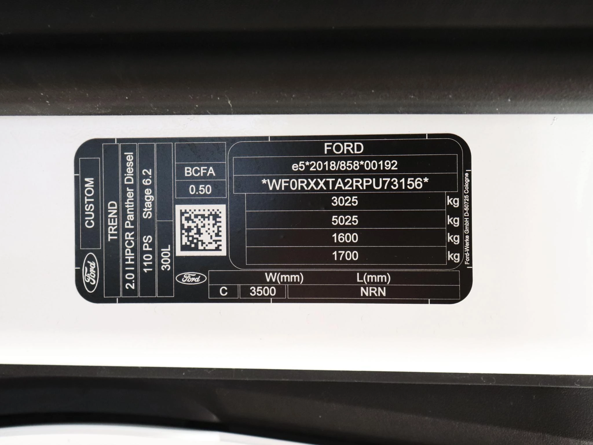 Hoofdafbeelding Ford Transit Custom