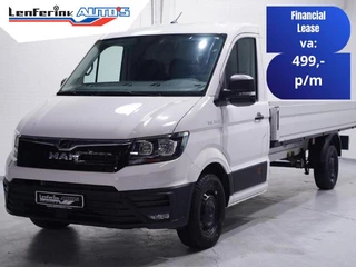 Hoofdafbeelding MAN TGE MAN TGE 2.0 TDI 140 pk L4 Pick Up / Open Laadbak Airco, Apple Carplay, Cruise Control, Geveerde Stoel, LxBxH 430x203x40 cm, 3-Zits