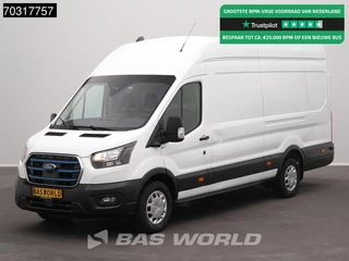 Ford Transit 185pk Elektrisch 68kWh 317km WLTP L4H3 Hoog Dak Navi Airco Cruise Parkeersensoren v+a SYNC4-Display CarPlay L4 Airco Cruise control