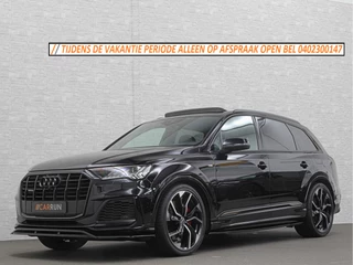 Audi Q7 55 TFSI e S-Line | Panorama | Leder | Luchtvering | LED-Matrix | Keyless-Go | 22 inch | Memory | Stoelverwarming V+A | Camera | Virtual-Cockpit | 3-Zone Clima | Draadloos Laden | Standkachel | Getint Glas |