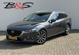 Hoofdafbeelding Mazda 6 Mazda 6 Sportbreak 2.5 SkyActiv-G Automaat Stoelverwarming/Ventilatie Clima Cruise Sunroof Head-up leder Memory Seats