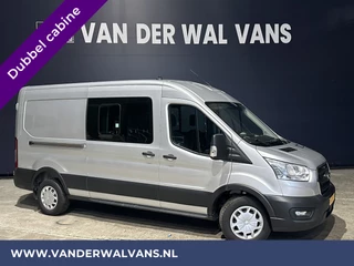 Ford Transit 2.0 TDCI 130pk L3H2 Dubbele cabine Euro6 Airco | 5-Zits | 2500kg Trekhaak | LED | Cruisecontrol Parkeersensoren, verwarmde voorruit