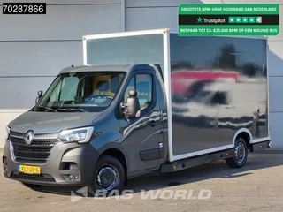 Renault Master 150PK Bakwagen Airco Cruise Luchtvering Meubelbak Plancher Verkoopwagen Foodtruck Paardenwagen 18m3 Airco Cruise control