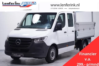 Mercedes Sprinter 211 CDI Dubbel Cabine 6-Zits va 299 p/mnd Pickup Open Laadbak Airco, Trekhaak, LxBxH 270x203x80 cm, 6-Zits