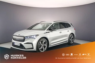Hoofdafbeelding Škoda Enyaq iV Skoda Enyaq iV 60 Sportline 180pk Automaat Adaptive cruise control, Achteruitrijcamera, Navigatie, Stoelverwarming, Stuurwiel verwarmd, Parkeersensoren, LED verlichting, App connect