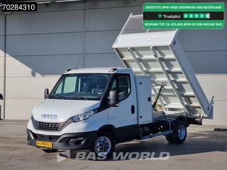 Iveco Daily 35C14 Open Laadbak met Kist Dubbellucht 3,5t Trekhaak Airco Cruise Euro6 Pritsche Pickup Open Box 2m3 Airco Trekhaak Cruise control