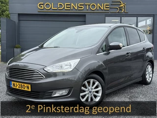 Ford C-Max 1.0 Titanium Navi,Trekhaak,Clima,Cruise,PDC,Stoel+Stuur verw,125pk,6 Bak,Elek ramen,Lm velgen,APK tot 02-2026