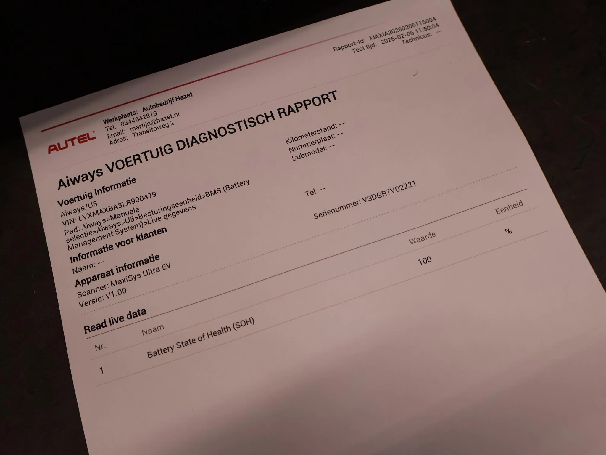 Hoofdafbeelding Aiways U5