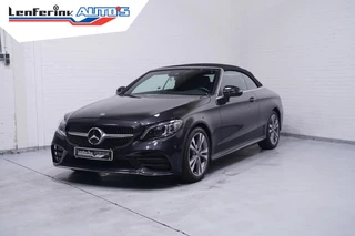 Mercedes-Benz C-klasse Cabrio 180 AMG Line AMG Styling  Camera lederen-bekleding Apple Carplay digi-dashboard 18"-lmv spoorpakket windscherm nekwarmer keyless-start led-verlichting DAB-ontvangst PDC v+a cruise-controle