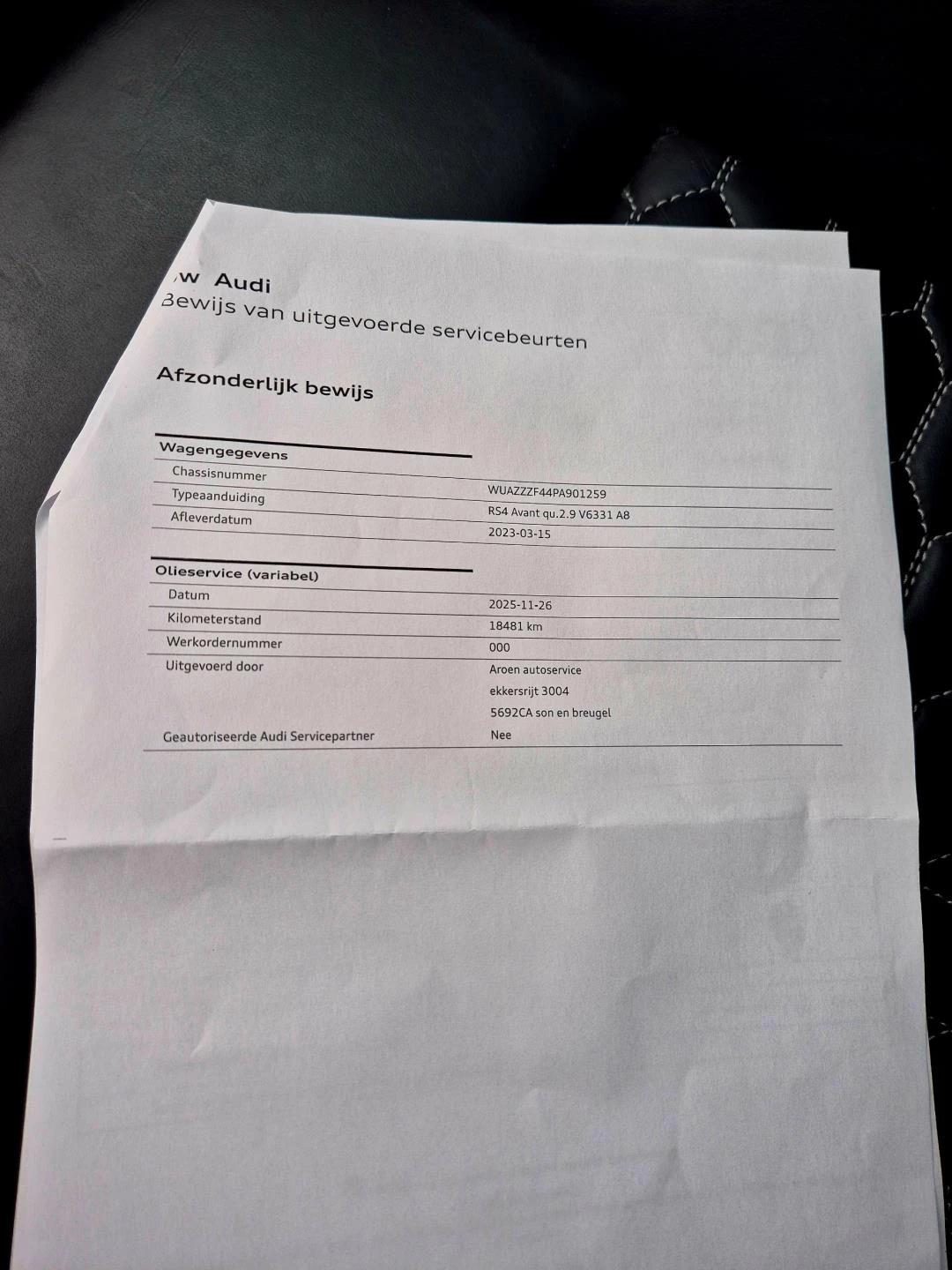 Hoofdafbeelding Audi RS4