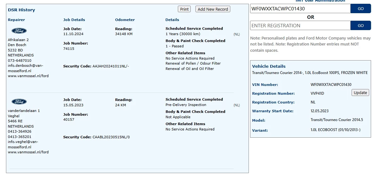 Hoofdafbeelding Ford Transit Courier