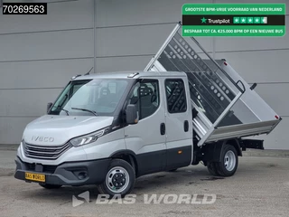 Iveco Daily 35C21 3 zijdige Kipper Dubbel Cabine 210PK 3.0L Dubbellucht Airco Cruise LED Camera Tipper Benne Kieper 2m3 Airco Dubbel cabine Trekhaak