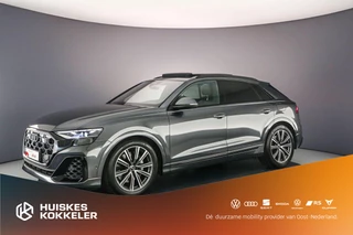 Audi Q8 55 TFSI e Pro Line S | Pano | Head Up | B&O | 360Cam | Tour Pack | Matrix | Trekhaak | Parkingassist | Stuurverwarming | S-Line | 21 inch |