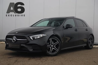 Mercedes-Benz A-klasse 180 Business Solution AMG Night Automaat Panoramadak Widescreen Half Leder Stoelverwarming Navigatie Camera Carplay Lane Assist 18 inch Full LED NAP
