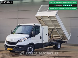 Iveco Daily 35C14 Kipper met Kist Dubbellucht 3,5t Trekhaak Airco Cruise Euro6 Tipper Benne Kieper Airco Trekhaak Cruise control