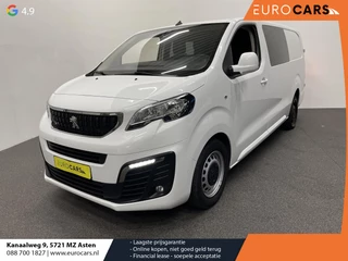 Peugeot Expert Long Dubbele Cabine Asphalt L3 2.0 HDi 120pk Aut-8 Airco Navi Carplay Cruise Control Trekhaak Lang Luxe Dubbele Cabine