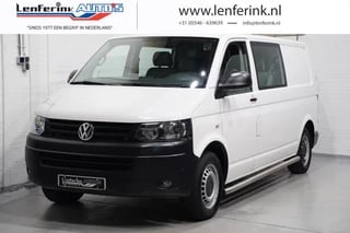 Volkswagen Transporter 2.0 TDI 140 pk Dubbel Cabine L2 Airco Cruise Control, Imperiaal, Trekhaak, 5-Zits