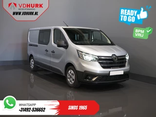 Renault Trafic 2.0 dCi 130 pk L2 BPM VRIJ! DC Dubbel Cabine LED/ 2xSchuifdeur/ Navi/ Carplay/ Camera/ PDC/ Cruise