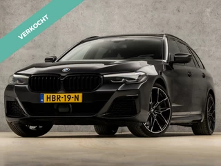 BMW 5 Serie Touring 530i xDrive M Sport 245Pk Automaat (PANORAMADAK, APPLE CARPLAY, LUCHTVERING, GROOT NAVI, 360 CAMERA, MEMORY SEATS, LEDER, SFEERVERLICHTING, ADAPTIVE CRUISE, HEAD-UP DISPLAY, TREKHAAK, NIEUWSTAAT)
