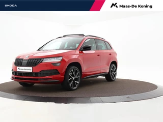 Hoofdafbeelding Škoda Karoq Skoda Karoq 1.5 Tsi 150pk DSG ACT Sportline Business · Panoramadak · ACC · Keyless · Camera · P-Sensoren · Smart-Link · Navi · 19'' Inch ·