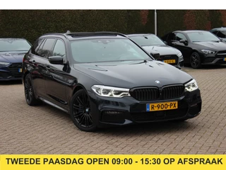 BMW 5 Serie Touring 540i xDrive High Exe. M Sport / Trekhaak / Panoramadak / 360Camera / Head-up / Leder / 19'' / Harman Kardon / CarPlay / Stoelventilatie / Stuur+Stoelverwarming / 4zone / Dodehoek / DAB / ACC