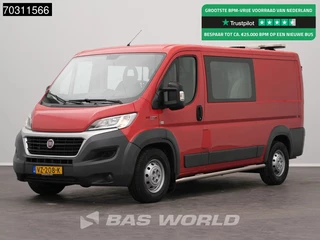 Fiat Ducato 130pk Dubbel Cabine L2H1 Trekhaak Airco Camera Werkplaatsinrichting APK 09-2026 L2 Euro6 DC Doka Mixto Airco Trekhaak