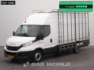 Iveco Daily 35S16 Glasresteel L3H3 160PK Navi Airco Cruise Camera Parkeersensoren Imperiaal 3,5t Trekgewicht Euro6 L3 Hoog Dak Resteel Airco Cruise control