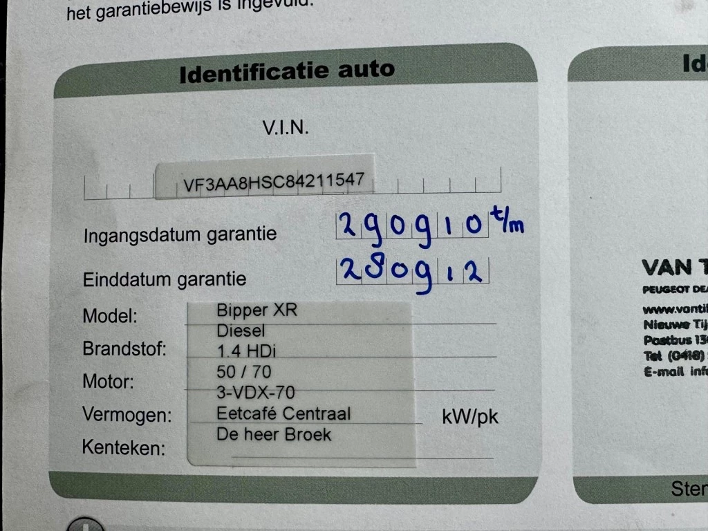 Hoofdafbeelding Peugeot Bipper