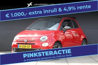 Fiat 500 C 0.9 TwinAir Turbo Sport / Navigatie / CarPlay / Dealeronderhouden / 15'' velgen