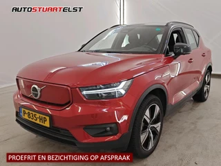 Volvo XC40 Recharge Pro 1e Eigenaar | Dealer Onderh | BTW | NAP | SOH91% | Pano | Trekhaak | 360 Cam | Elek Stoel + Memory | Winter Pack | Sfeer | H&K | Warmtepomp | 1 Kabel | Elek Klep | ACC | Full Led |