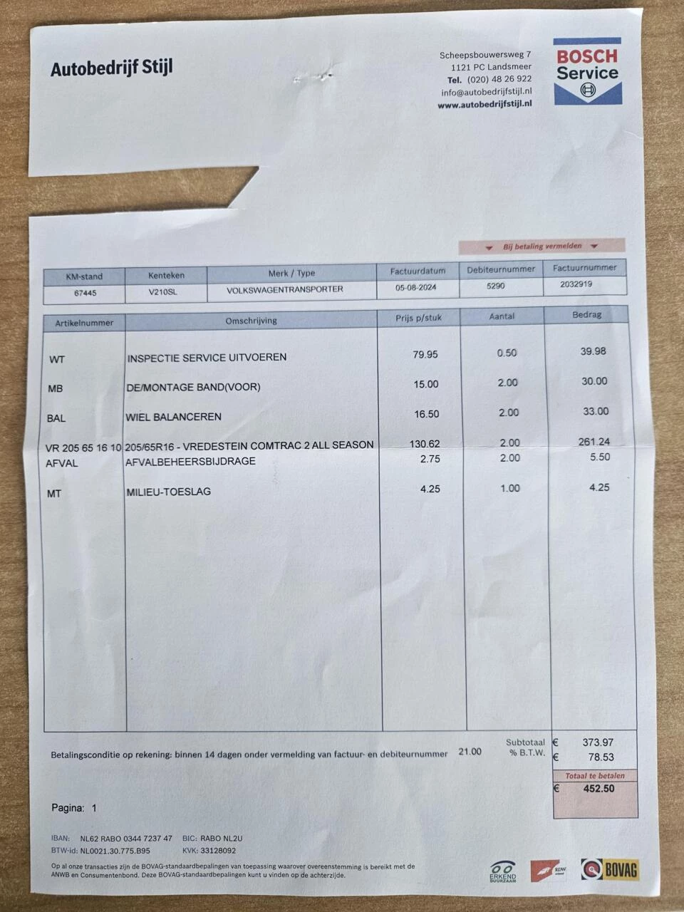 Hoofdafbeelding Volkswagen Transporter