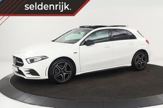 Mercedes-Benz A-klasse 250e AMG Night | Panoramadak | Adaptive cruise |  Carplay | Stoelverwarming | Camera | Leder/Alcantara | Full LED | Sfeerverlichting | Navigatie