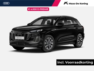 Hoofdafbeelding Audi Q6 e-tron Audi Q6 e-tron Advanced edition 252 PK · Trekhaak, mechanisch draaibaar · Sportstoel zwart leder-kunstl.