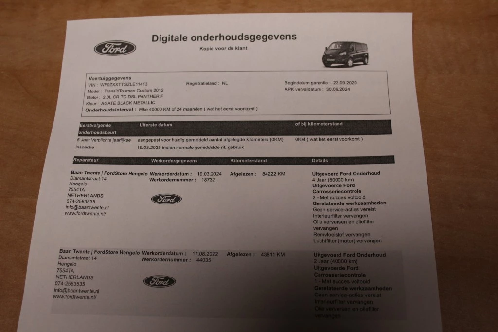 Hoofdafbeelding Ford Transit Custom